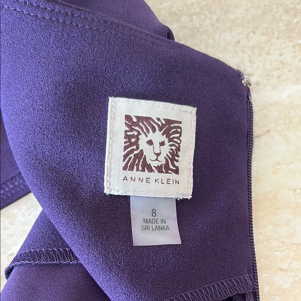 NWT Anne Klein Elegant Purple Women's Dress. Measurements are in photos. - Picture 5 of 14